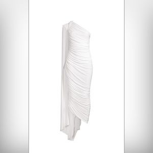 #NEVERWORN Norma Kamali White Diana Dress w/ Cape XL